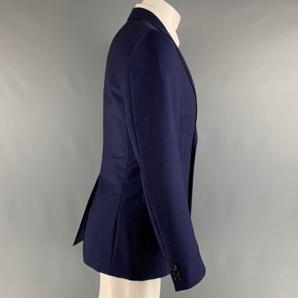 JIL SANDER Size 38 Royal Blue Solid Wool Mohair Notch Lapel Sport Coat - Picture 2 of 6
